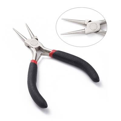 5 inch Carbon Steel Rustless Round Nose Pliers for Jewelry Making Supplies