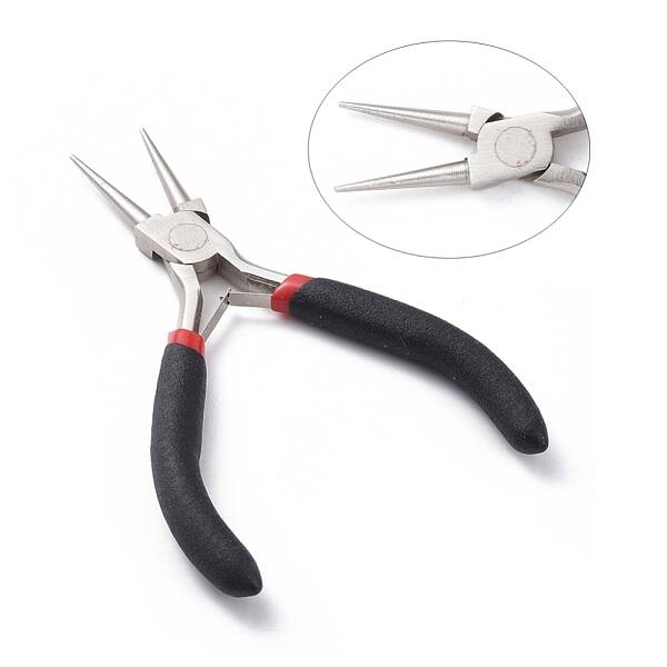 5 inch Carbon Steel Rustless Round Nose Pliers for Jewelry Making Supplies