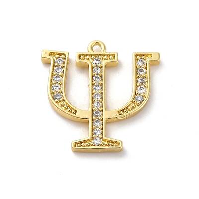 Rack Plating Brass Micro Pave Cubic Zirconia Pendant