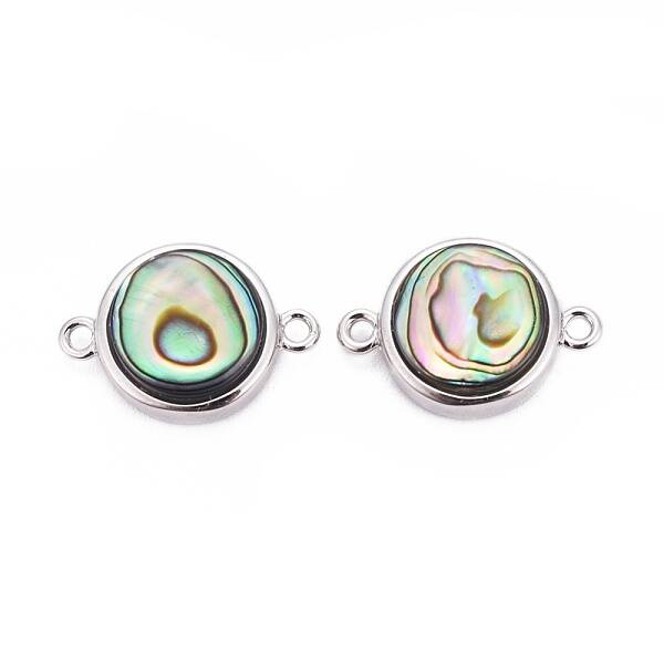Natural Abalone Shell/Paua Shell Links connectors