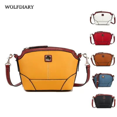 Women's Crossbody Mini Bag, Fashion Chic Shoulder Purse, Two-Tone PU Leather, Adjustable Strap, Casual Everyday Satchel