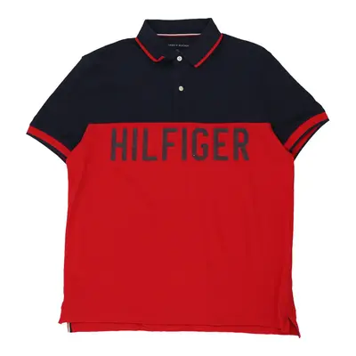Tommy Hilfiger Spellout Polo Shirt - Large Block Colour Cotton
