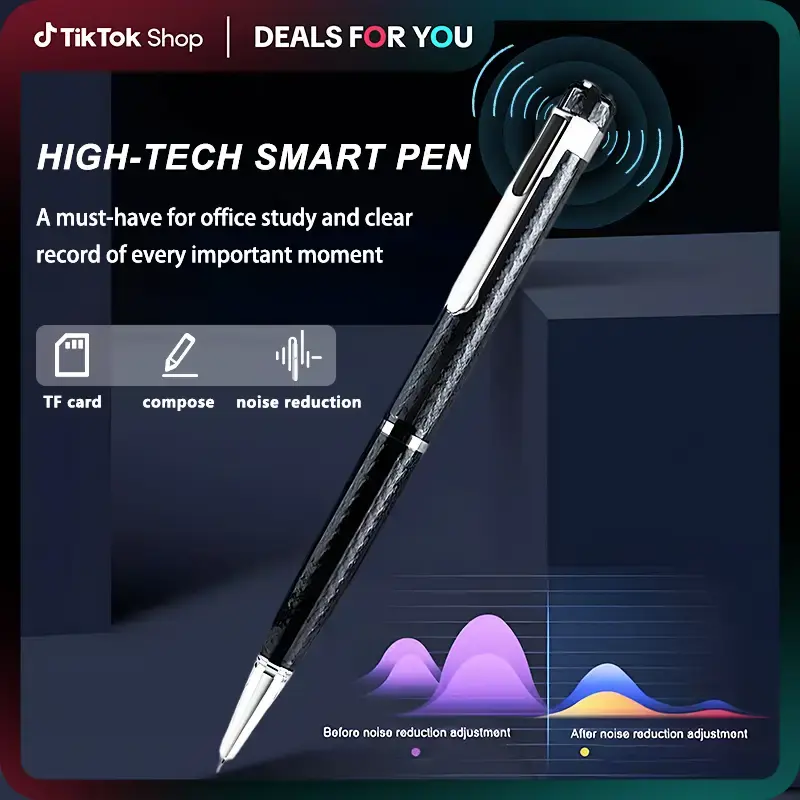 Voice Recorder Pen – Professional Audio pen, Refillable,NO CAMERA,Metal Body, Compact & Durable – Voice Changer, Micro SD...