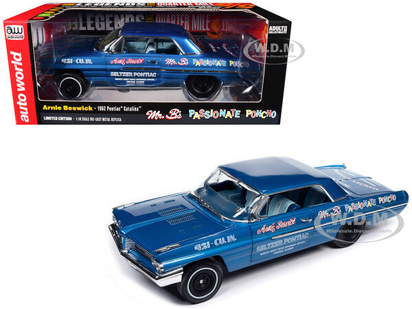 1962 Pontiac Catalina Arnie Beswick - Mr. Bs Passionate Poncho Ensign Blue Metallic with Blue and White Interior Legend...