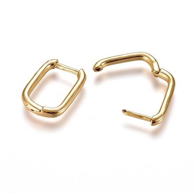 Brass Huggie Hoop Earrings