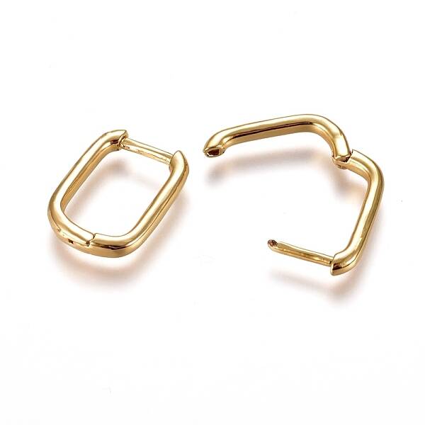 Brass Huggie Hoop Earrings
