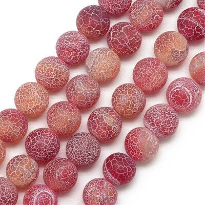 Natural Weathered Agate Bead Strands