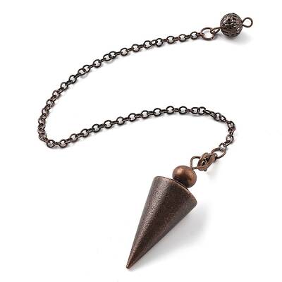 Brass Dowsing Pendulum Big Pointed Cone Pendants