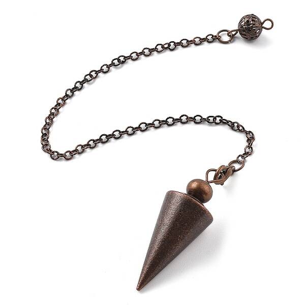Brass Dowsing Pendulum Big Pointed Cone Pendants