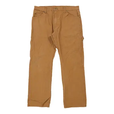 Dickies Carpenter Trousers - 37W 31L Brown Cotton