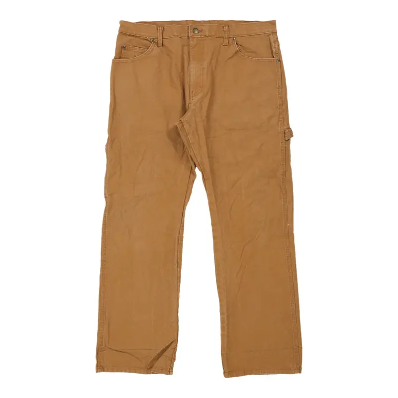 Dickies Carpenter Trousers - 37W 31L Brown Cotton