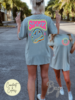 Summer Nirv@na Smile Comfort Color tshirt - Casual Style with Colorful Design and Comfortable Fit Graphic Tee Tropical Top Ba...