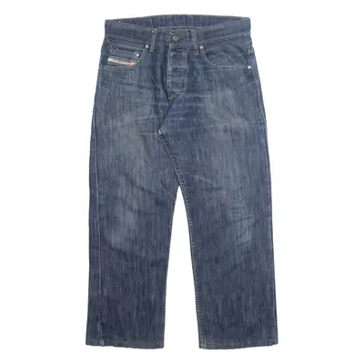 DIESEL Mens Jeans Blue Regular Straight Stone Wash W32 L25