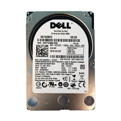 C722T Dell 146GB 6Gb/s SAS 10000 2.5-Inch Hard Drive