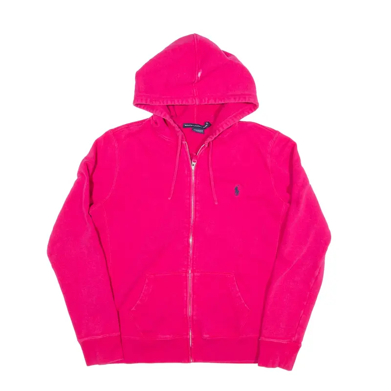 RALPH LAUREN Sport Hoodie Pink Full Zip Girls XL