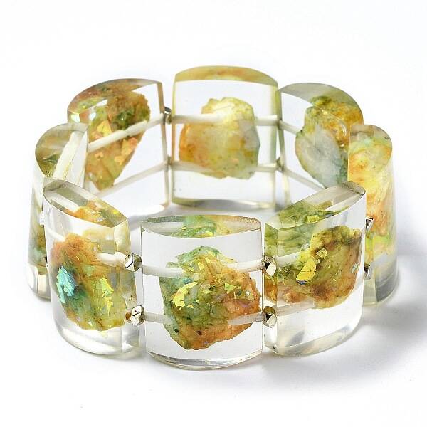 Dyed Natural Dolomite & Synthetic Opal Stretch Bracelets