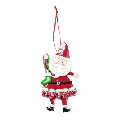 Christmas Santa Claus Handmade Polymer Clay Pendant Decorations