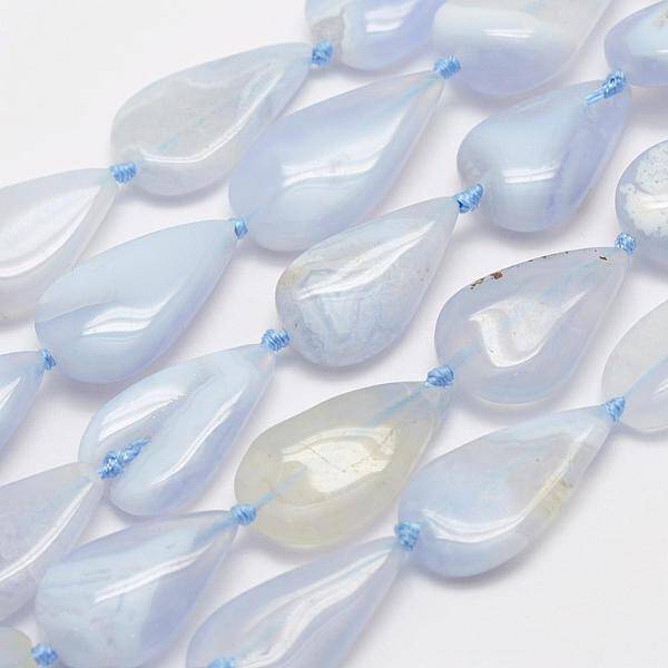Natural Blue Lace Agate Beads Strands