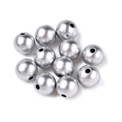 Matte Style Spray Painted Acrylic Beads