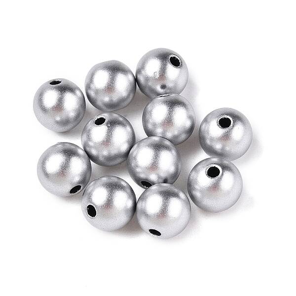 Matte Style Spray Painted Acrylic Beads