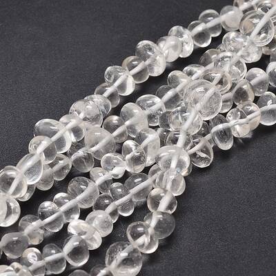 Natural Quartz Crystal Nuggets Bead Strands