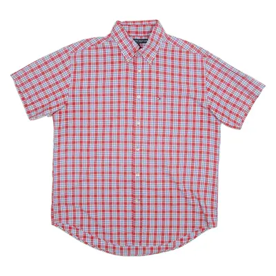 TOMMY HILFIGER Mens Shirt Red Check L