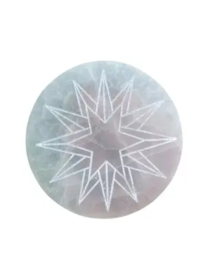 Amityville Apothecary True North Selenite Crystal Charging Plate
