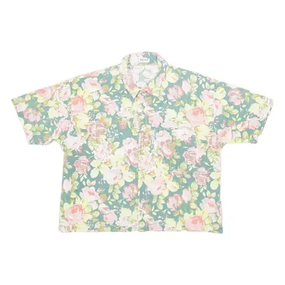 NAF NAF Womens Shirt Green Floral S