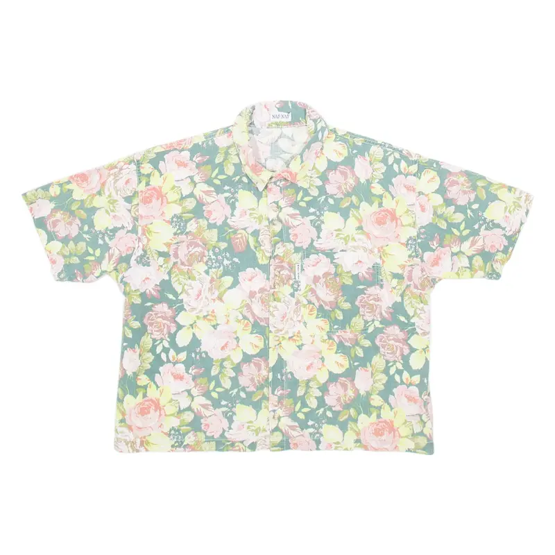 NAF NAF Womens Shirt Green Floral S