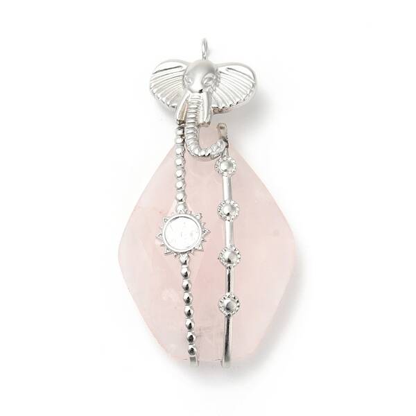 Natural Rose Quartz Pendants