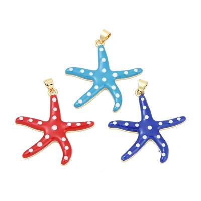 Brass Enamel Pendants
