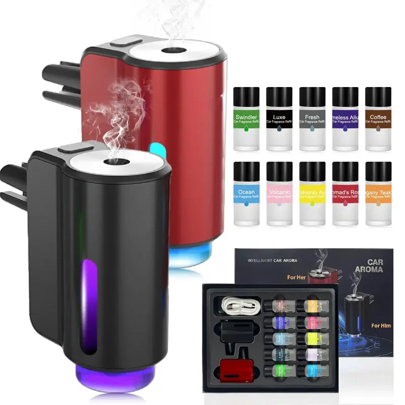 2025 Car Air Diffuser -  French Essential Oils, 3-Mode Adjustable Intensity, Compact Design, USB Charging Cable Included