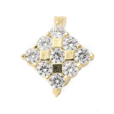 Brass Micro Pave Clear Cubic Zirconia Clasps