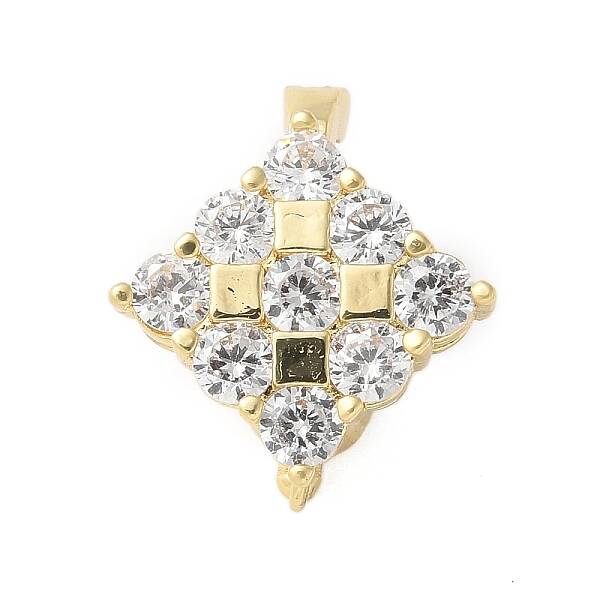 Brass Micro Pave Clear Cubic Zirconia Clasps