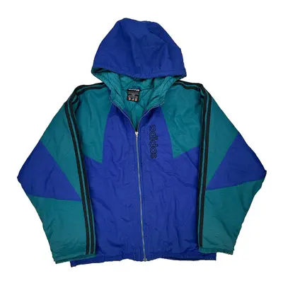 Adidas Windbreaker - XL Blue Polyester