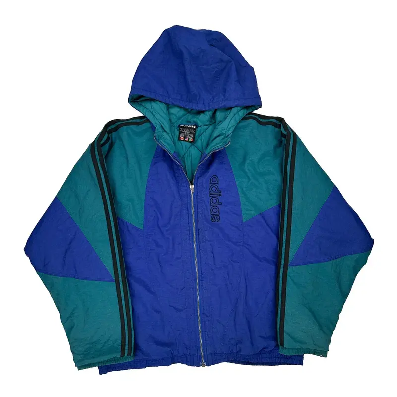 Adidas Windbreaker - XL Blue Polyester