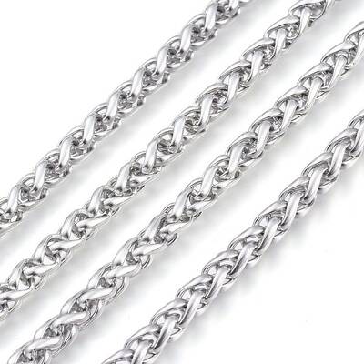 Tarnish Resistant 304 Stainless Steel Wheat Chains