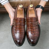 Men's Summer Fashionable Casual textured PU Leather Slip-on Shoes,【3 colors】Comfortable Slip-On, Suitable for Everyday We...