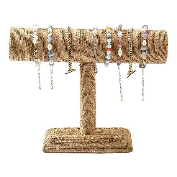 T Bar Straw Rope Bracelet/Bangle Display Stands