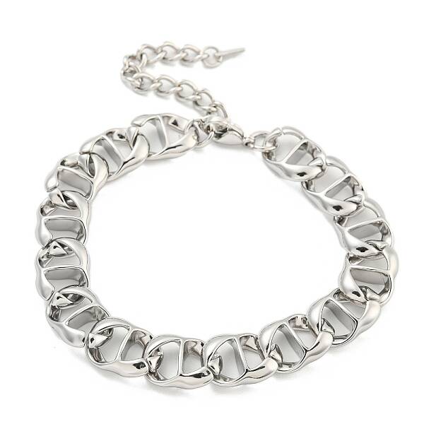 Non-Tarnish 304 Stainless Steel Twisted Chain Bracelets for Women