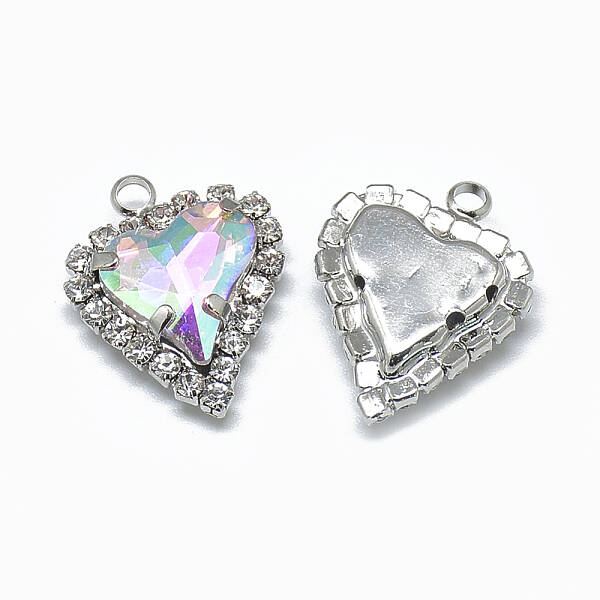 Glass Rhinestone Pendants