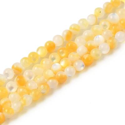 Natural Yellow Shell Beads Strands
