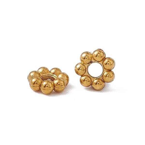 Ion Plating(IP) 304 Stainless Steel Daisy Spacer Beads