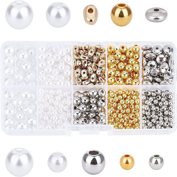 810Pcs 9 Styles Plastic Beads