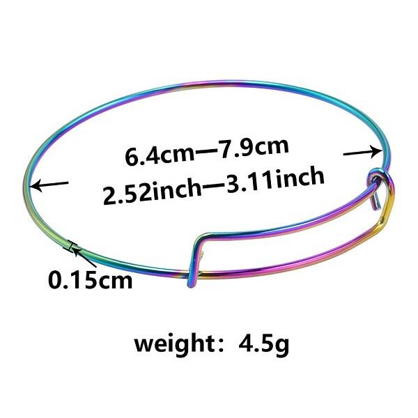 Adjustable Expandable 304 Stainless Steel Bangles for Women