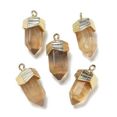 Natural Fluorite Faceted Pendants