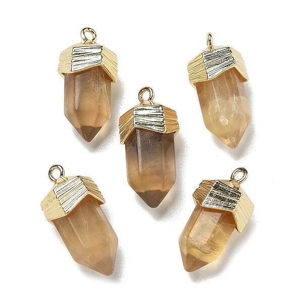 Natural Fluorite Faceted Pendants