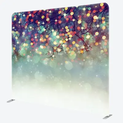 Aperturee Green Gold Glitter Bokeh Double-Sided Square Backdrop - Aperturee