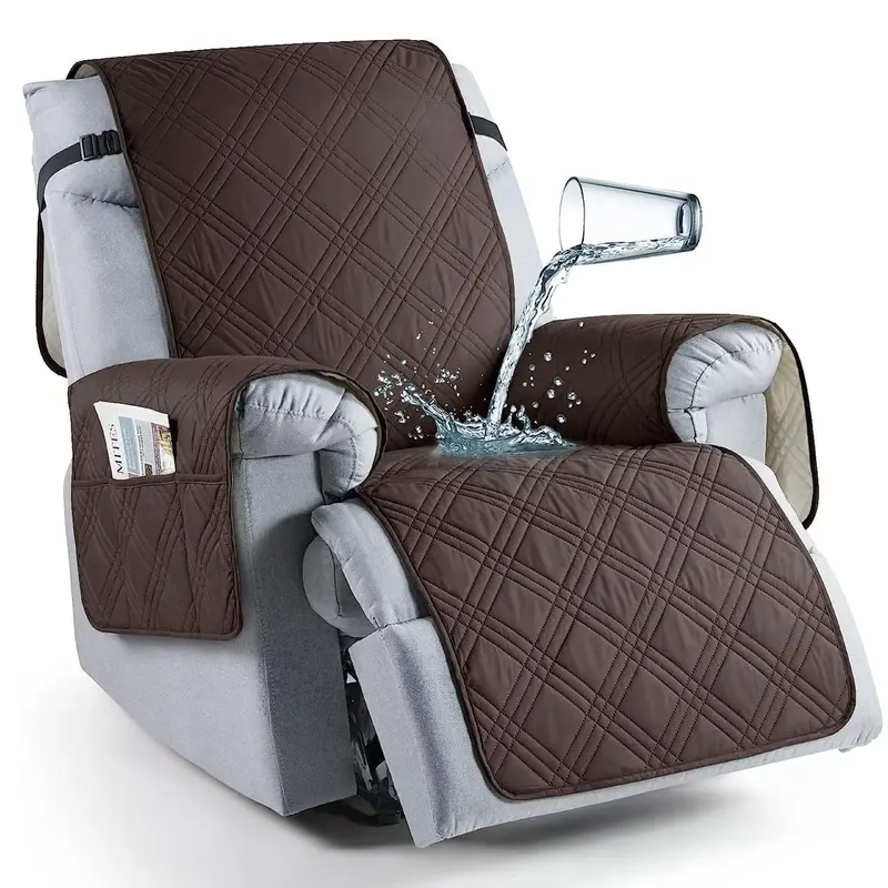 Recliner Chair Cover, 1 Count Washable Non-slip Recliner Cover with Pocket, Furniture Cover, Sofa Couch Cover for Home, Summe...