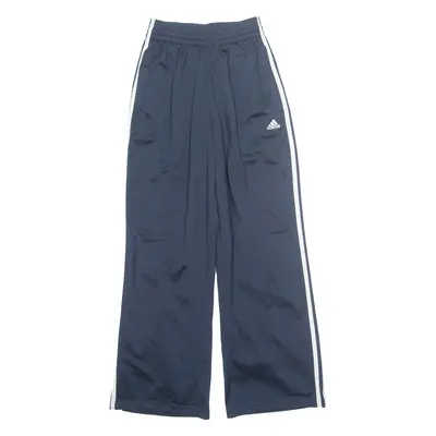 ADIDAS Mens Track Pants Blue Straight S W22 L27